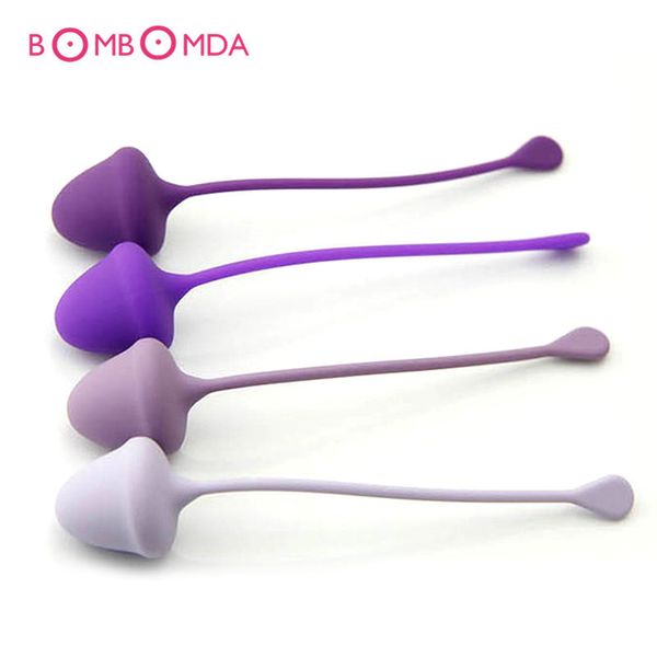 4pcs vibratore al silicio palline di Kegel allenatore anale vaginale stringere gli esercizi di aiuto coni in silicone per le donne esercizi vaginali giocattolo del sesso S19706