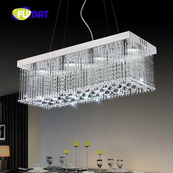 Modern Led Chandeliers Light Rectangular K9 Crystal Chandelier Lamp For Living Room Dining Lighting Ac90 260v Schoolhouse Pendant Unique