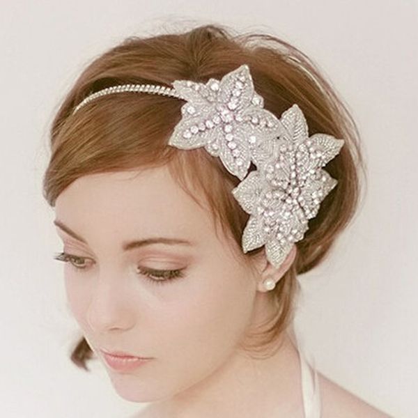 2020 Handmade Rhinestone Flapper Gatsby Hair Accessories Wedding