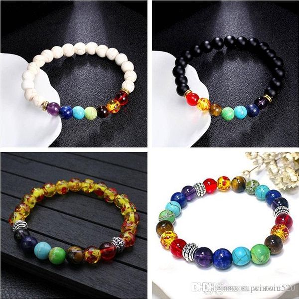 

8 styles bracelet men black lava healing balance beads buddha prayer natural stone yoga bracelet for women