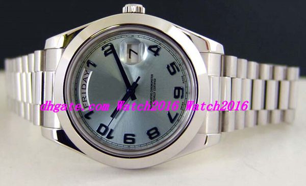 

luxury watches fashion ii platinum glacier blue arabic 218206 watch chest 41mm mechanical automatic men's wristwatch