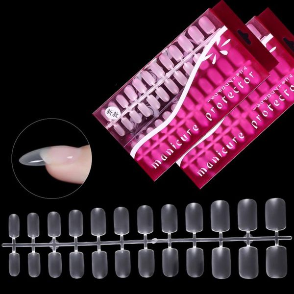 

4 colors 288pcs ultra-thin nail art full cover frosted artificial false fake nails tips, Red;gold
