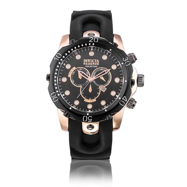

new invicta/2019 sales rose gold men's pro diver ss speedway chronograph rubber steel watch 3644 164, Slivery;brown
