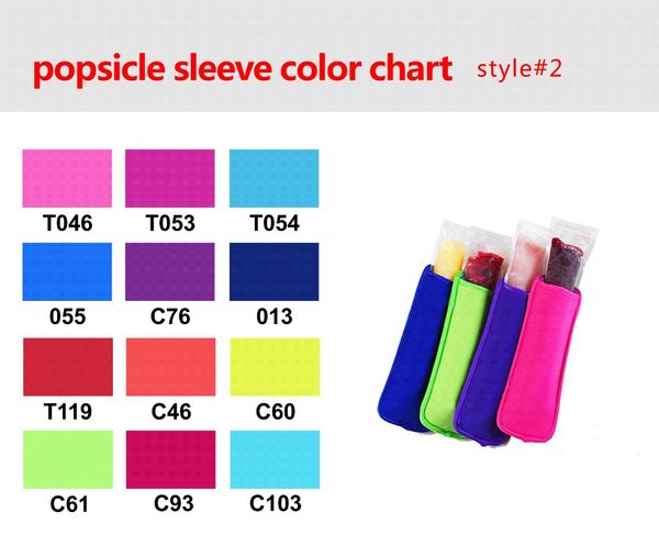 

popular neoprene popsicle holders colorful pop ice sleeves 16x8.5cm summer ice bag kitchen tools 12 colors
