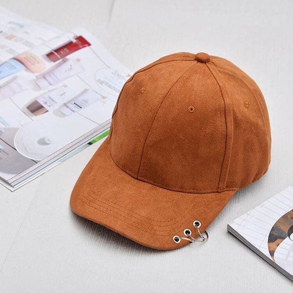 2PCS Coppia Berretto da baseball Anello penetrante creativo Cotone unisex Solid Casquette Punk Gorras Bone Masculino Feminino Hiphop BaseBall Caps