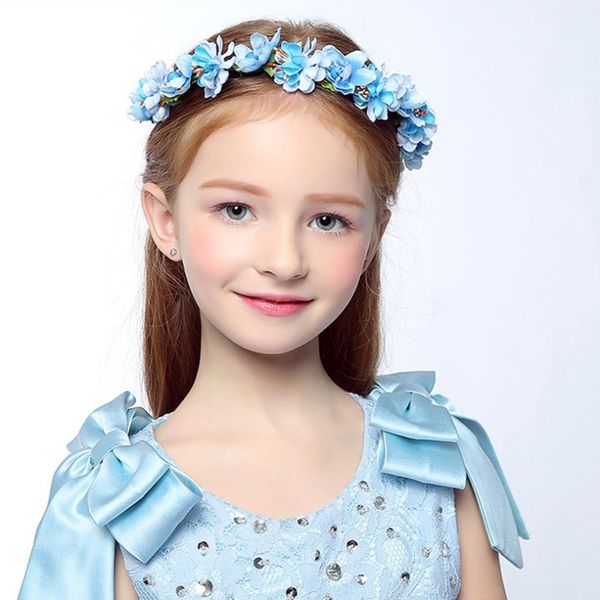 

headdress garland wedding bride bridesmaid hair accessories cloth flower headband flower girl dress up flower headband