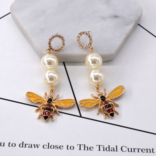 

Жемчужные серьги ювелирные изделия Кристалл корейских женщин Кристалл серьги пч