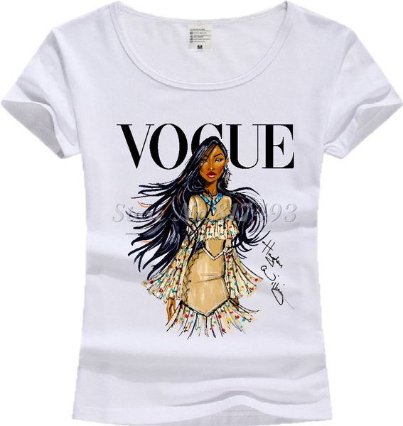 

new casual t-shirt vintage print women t shirt 2017 vogue cotton short sleeve female tees shirts princess girl jv01, White