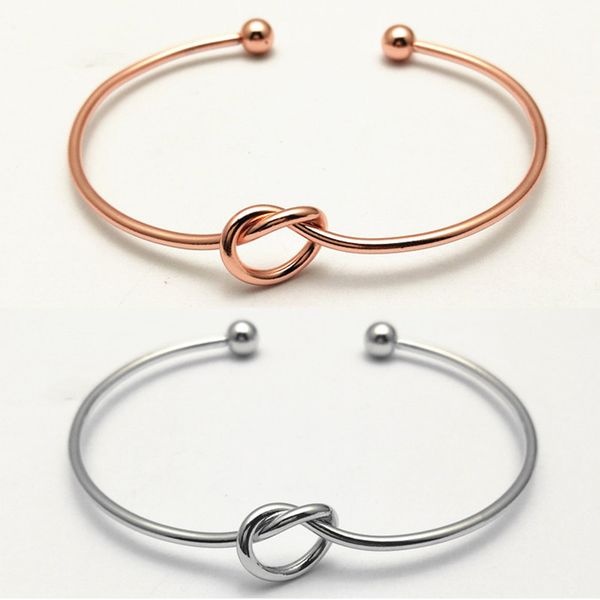 

2018 Adjustable Love Knot Bangle Bracelets for Women Girls Custom Letters Cuff Bangle Bracelets for Friends