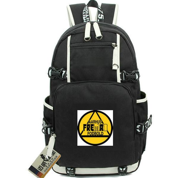 

agf aarhus backpack stylish badge day pack football club school bag soccer team packsack quality rucksack sport schoolbag out door daypack