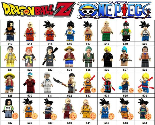 

Wholsale Super hero Mini Figures Dragon Ball Goku ONE PIECE Luffy Marvel Avengers DC Justice League Wonder woman building blocks kids gifts