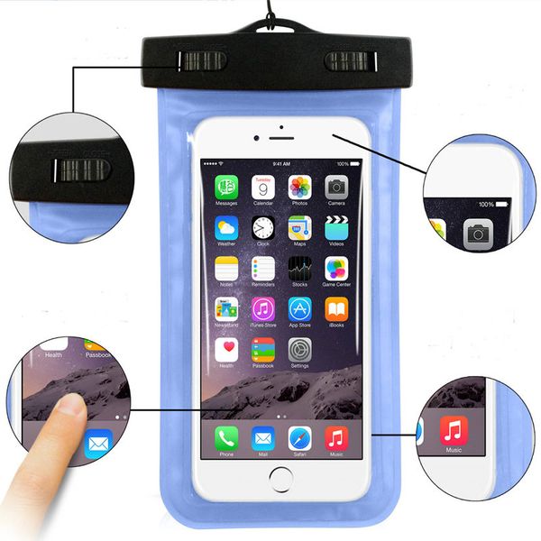 Großhandel Universal IPX8 Wasserdichte Handyhülle für Samsung S8 S6 S7 Edge J5 Handytasche Trockentasche Tasche Clip für alle bis transparente wasserdichte Tasche