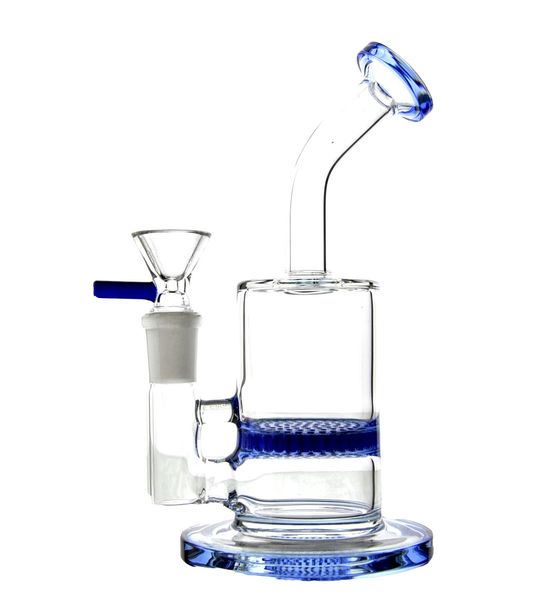 

4 цвета Dab Rig стекла Бонг водопроводной трубы кварца сосиска чаша Honeycomb Процы Bongs Пьянящего Mini Pipe воск нефтяные вышки маленький барботер стакан Кальян
