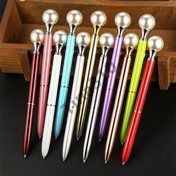 

ballpoint pen rotating crystal pen ballpoint pen with large diamond fashion school student luxury office supplies 100pcs t1i960, Blue;orange