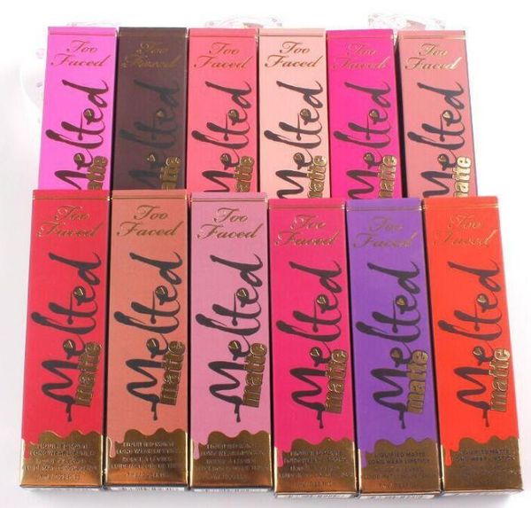 

2018high качество слишком расплавленный матовая жидкая помада 12 цветов лицо блеск дл