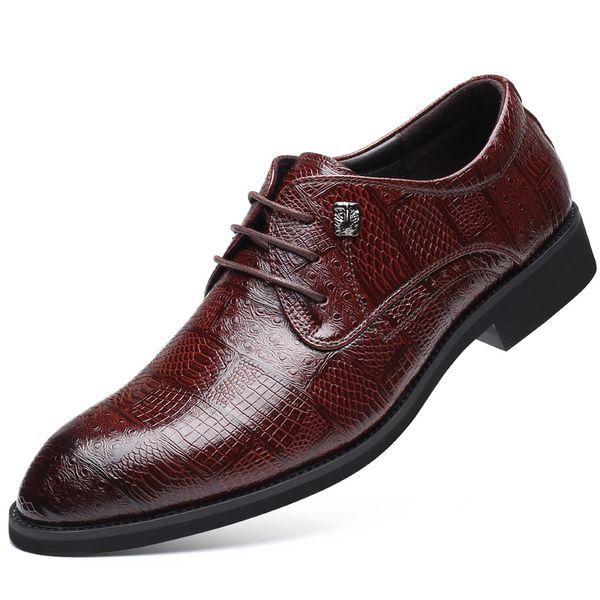 

2019 new quality microfiber leather men's shoes spring soft man dress shoes extra size 45 46 47 48 point toe man leather, Black