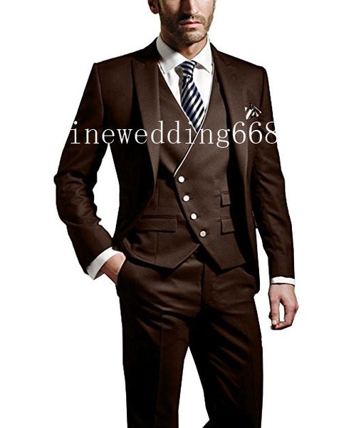 

and fine custom fashionabl color peak lapel wedding groom tuxedos men suits wedding/prom/dinner man blazer(jacket+tie+vest+pants, Black;gray