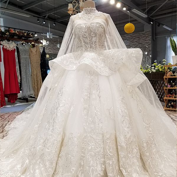 

2019 чешские длинные кружевные фата свадебные платья кисточкой воротник без бретелек возлюбленной шею спинки блестящий кристалл блестками са, White