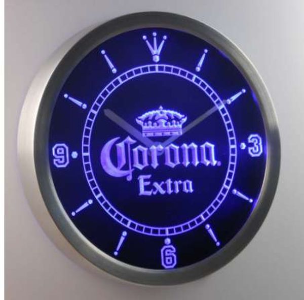 NC0092 Corona ekstra taç bira bar neon işareti led duvar saati