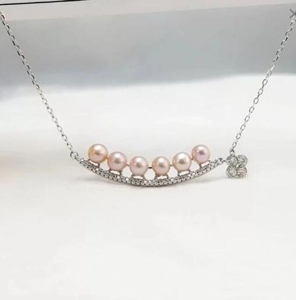 

1 piece olid terling ilver necklace etting mile face necklace blank for pearl mount tatement jewelry diy gift diy