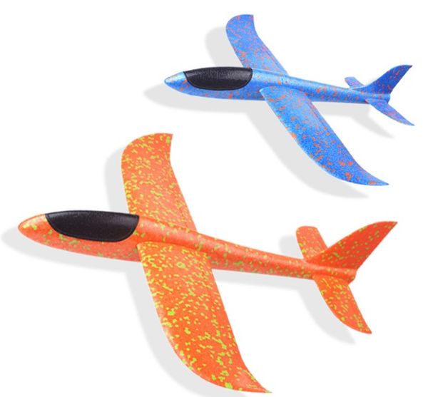 

foam plane toys anti-impact 35*30cm children's fun,fly by hand(red/orange/blue