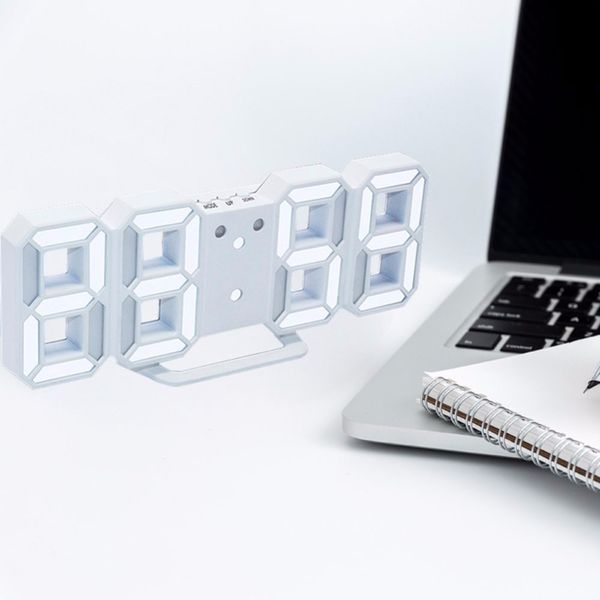 

2018 modern digital led table clock watches 24 or 12-hour display alarm snooze alarm clock for home room decal gift