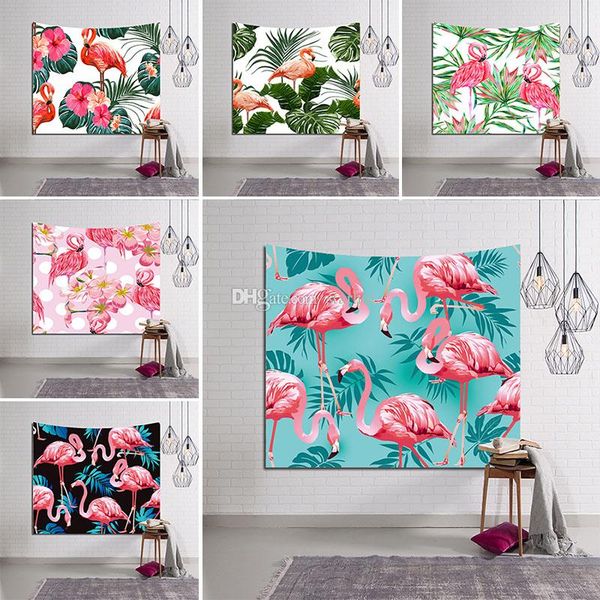 

23 design tapestries 3d digital printing wall carpet beach towel flamingo plant yoga mat polyester beach shawl bath towel 153*130cm wx9-115