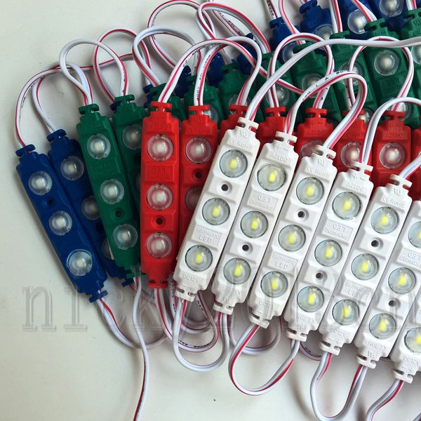 12V 5630 Módulo LED Luz de lâmpada flexível de lâmpada 3Leds injeção de alumínio PVC Lente PCB IP65 Imper impermeável para a janela da janela frontal sinal de letra de canal