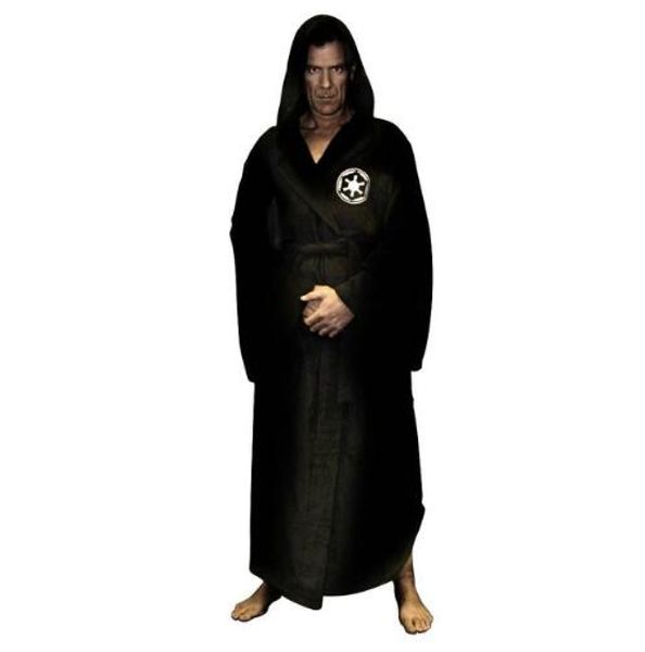 

stars flannel robe male with hooded thick wars cosplay dressing empire mens bathrobe winter long robe mens bath robe sleepwear, Black;brown