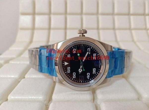 

sell watches 40 mm air king 116900 stainless steel black dial asia 2813 automatic mechanical mens watch watche, Slivery;brown