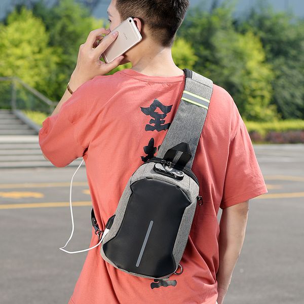 

yoteyiano mens chest bag single shoulder strap bags designer canvas anti-theft lock crossbody bag male messenger