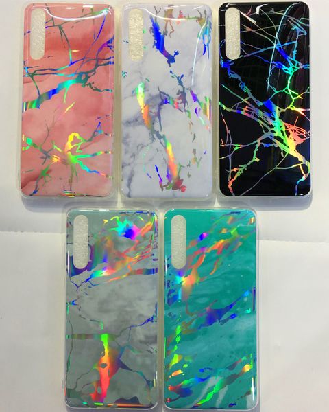 

holo tpu laser cover chrome marble case for iphone x xs 6 7 8 plus huawei p20 pro/lite nova 3/3e/3i