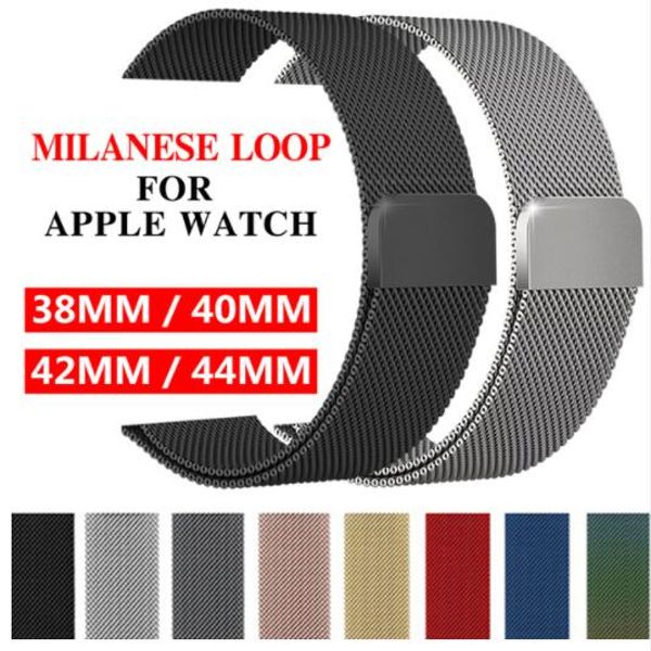 

Whole ale milane e loop bracelet tainle teel band for apple watch band erie 1 2 3 42mm 38mm bracelet trap for iwatch erie