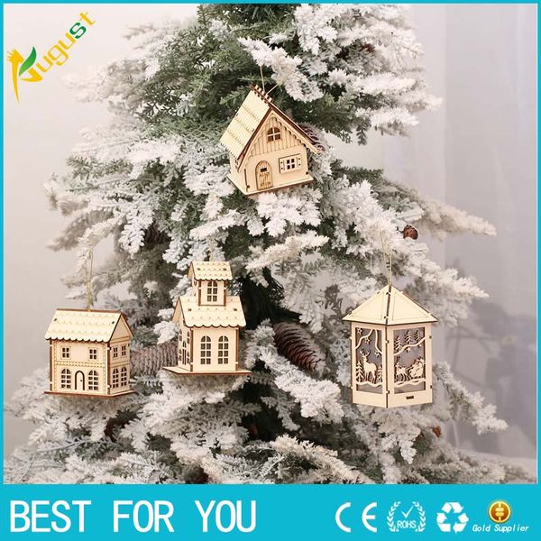 

new 2018 led christmas tree house style luminous cabins wedding natal garland new year christmas decorations for home