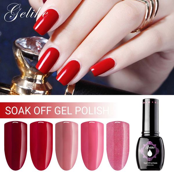 Gelike 15ml UV Gel Nail Manicure UV Nail Polish Winter Color Soak Off Gel Polish Permanent Varnishes French Nail Gel Nail Gel Manicure From Boyyt,