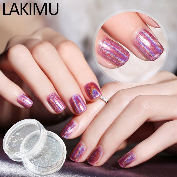 

lakimu 6 color dust bottle bling mirror nail glitter primer powder decor semi permanent gorgeous nail art sequins accessories, Silver;gold