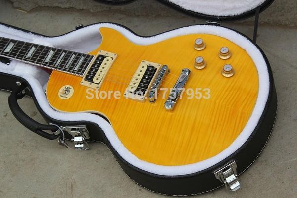 

factory custom shop 100% new flame maple slash standard electric guitar with slash hard case in stock 115