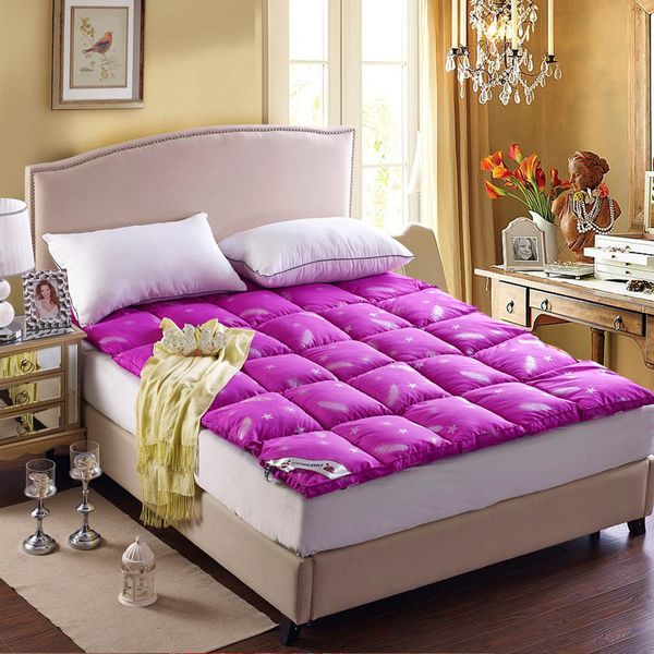 

quilted twin size mattress 180x200cm down feather mattress pad bedding one piece ing