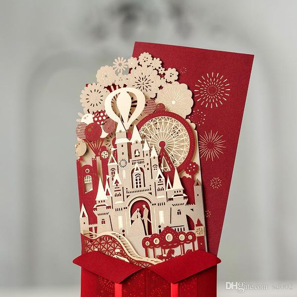 

exquisite laser cut wedding invitations cards gold stamping process party supplies exquisite tide cardboard 4 6ws ww