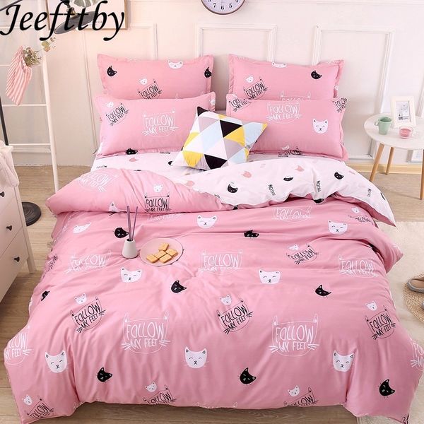 2018 New Home Textile Bedding Sets Cartoon Animal Cat Duvet Cover