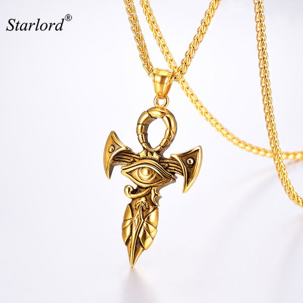 

Мода ювелирных изделия Глаз Horus ожерелье Золото / нержавеющая сталь Фараон Защита