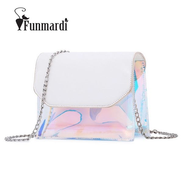 

funmardi translucent lovely women shoulder bag small casual summer composite bag crossbody for womens new flap bags wlam0257