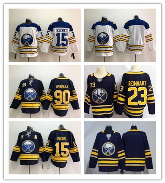 

2018 new buffalo sabres men's 15 jack eichel 90 ryan o'reilly 23 sam reinhart 00 blank hockey jerseys cheap, Black;red