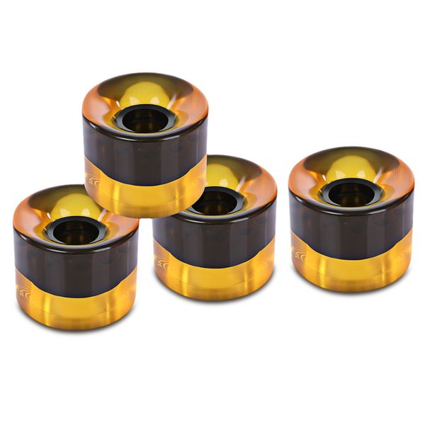 

2018 4pcs outdoor transparent pu skateboarding wheel riding durable long board skateboard wheel 3 colors 60 x 45mm