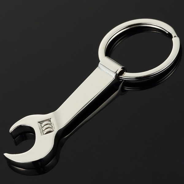 

Mini Spanner Bottle Opener Keychains Creative Kitchen Accessories Key Ring Openers Keychain wrench Beer Bottle Opener, Silver