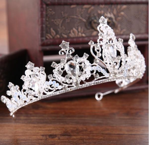 

2018 brides crown wedding hoop crown ornament han alloy, Slivery;golden