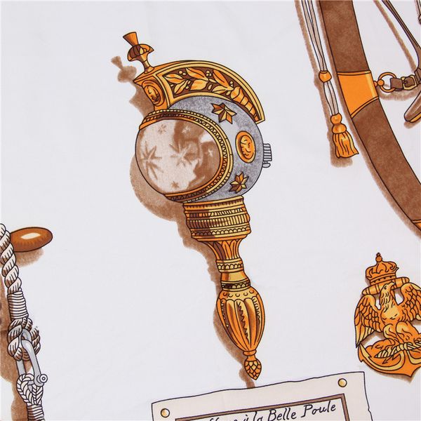 

Женщины Vintage Square Шелковые Платки Роскошный Дизайн Желтый Foulard Femme De Luxe Ретро Узор С