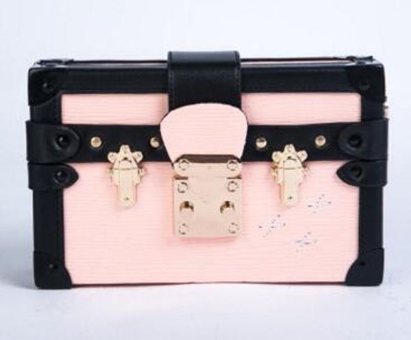 

wholesale- small acrylic purse 2017 day clutch evening purse vintage style women leather handbag designer trunk box shoulder bag