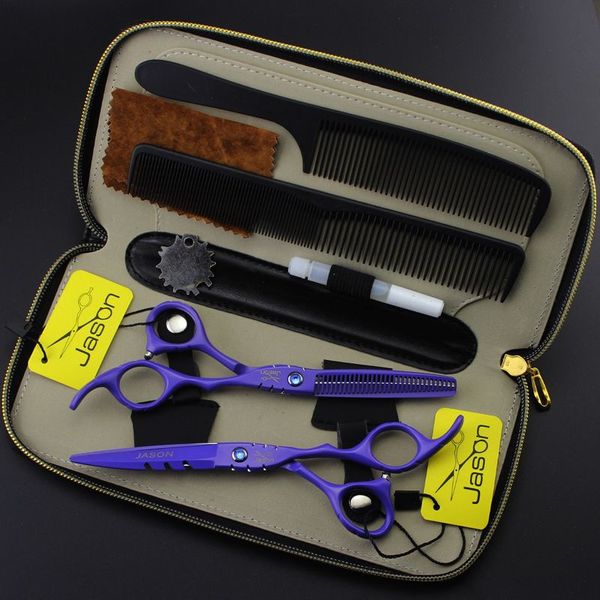 высокое качество Джейсон HD - 24 фиолетовый лак 5.5 дюймов/6.0 дюймов стрижка волос / истончение ножницы, ножницы комплект