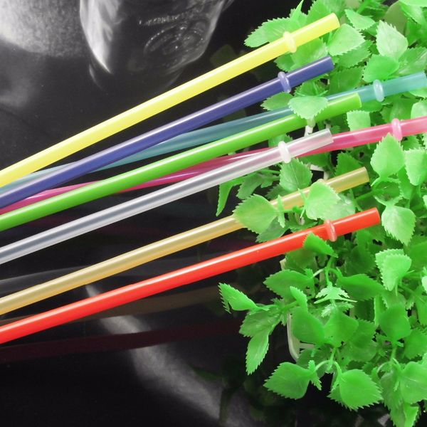 

100 pcs /lot 23 cm length 7mm diameter reusable bar and party plastic drinking straws /pure color straws for marson jar